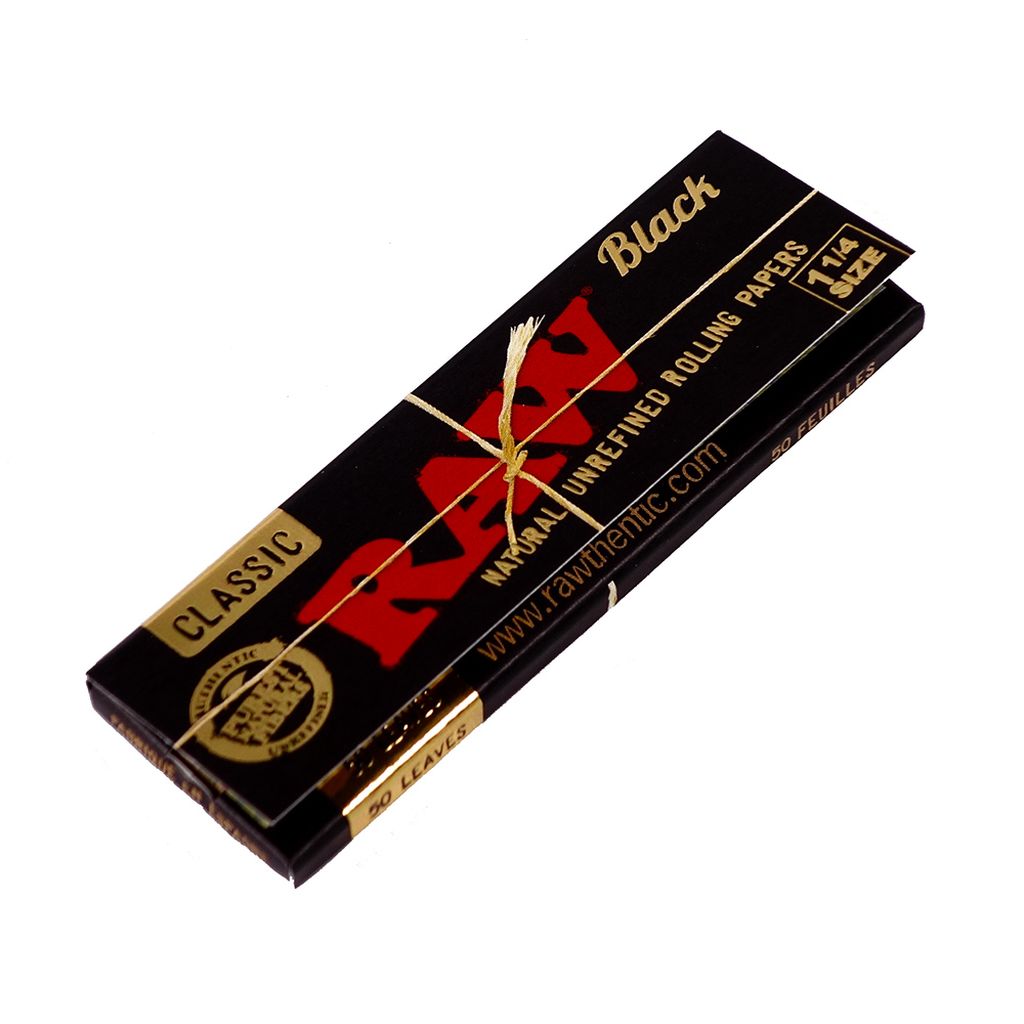 RAW Black 1 1/4 Rolling Paper