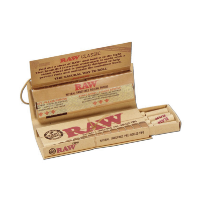 RAW 1 1/4 Rolling Paper + Pre-Rolled Tips