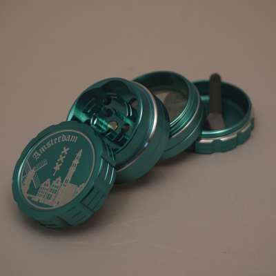 Amsterdam Grinder Turquoise 4 Parts 40MM