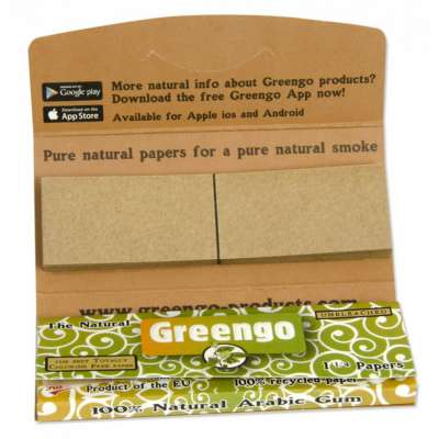Greengo 1 1/4 King Size Slim Rolling Papers & Tips